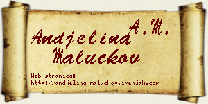 Andjelina Maluckov vizit kartica